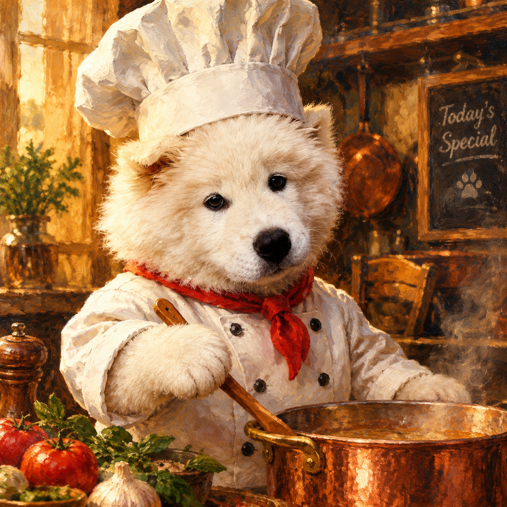 The Master Chef — regal pet portrait sample