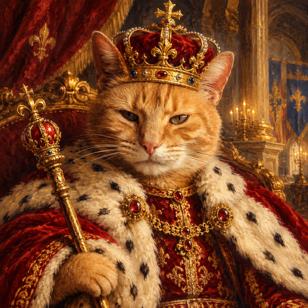 The Imperial King — regal pet portrait sample