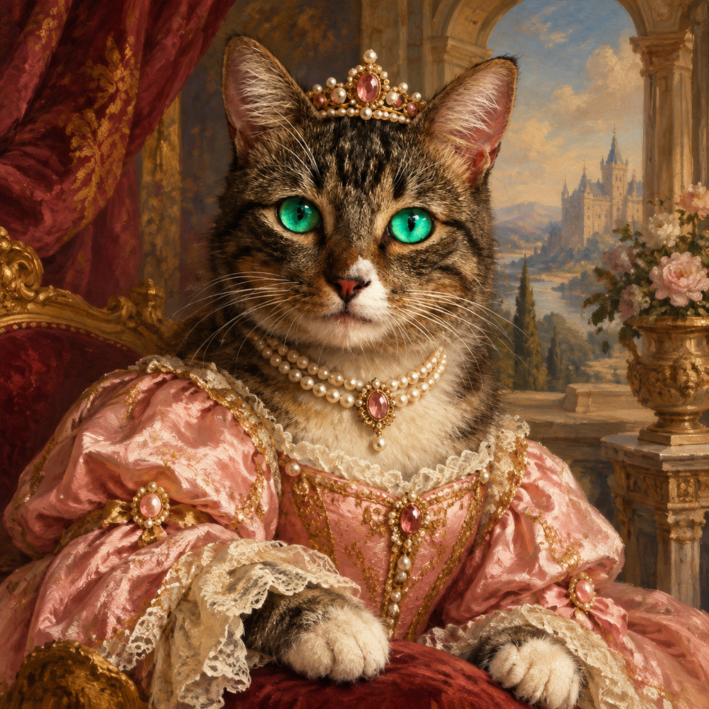 The Princess — regal pet portrait sample